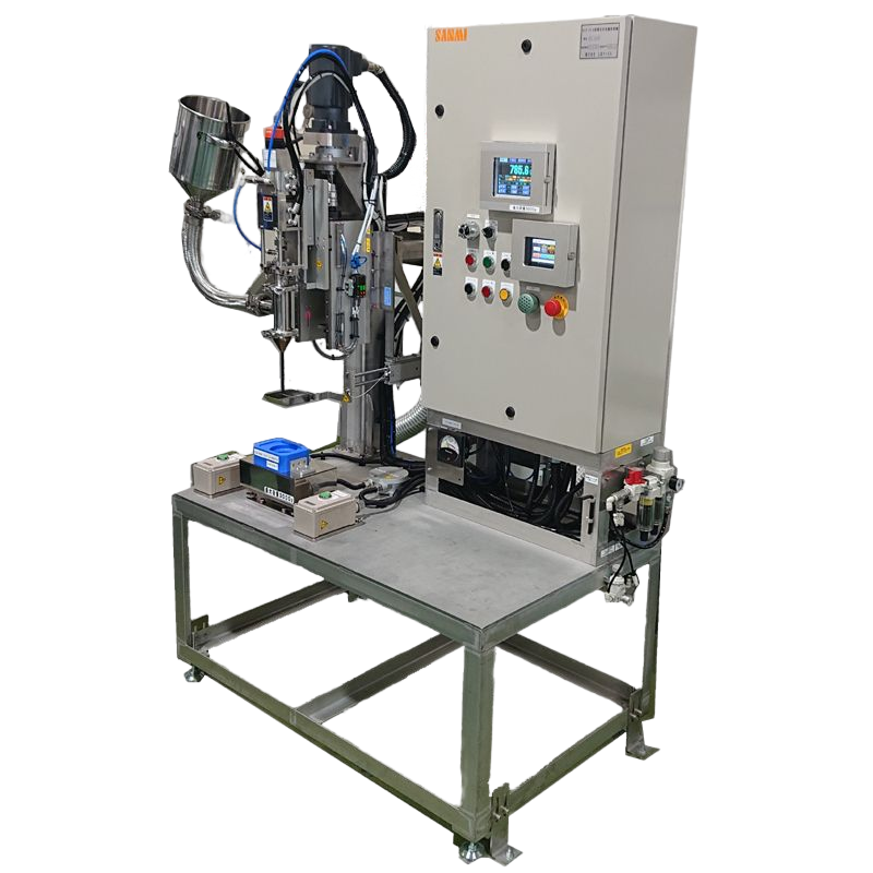 ロングノズル昇降式半自動充填機（防爆）