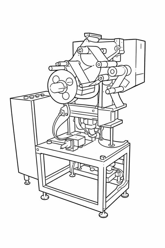 タックラベラーのイラスト